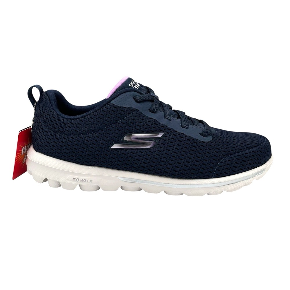 Skechers Women's Go Walk Travel Fun Journey Sneakers Size 5.5 Wide Nave Blue - Picture 2 of 11
